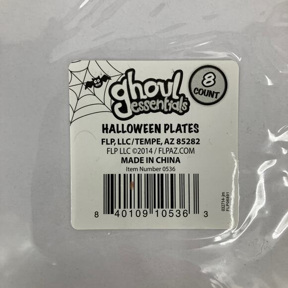 Ghoul Essentials Black Orange Boo Happy Halloween Party Dinner Napkin Plates Set - Picture 4 of 6